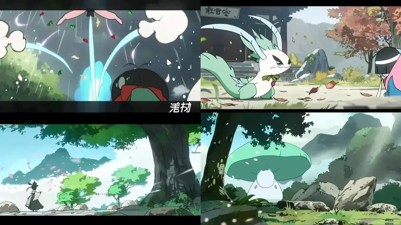 Whimsical Nature-inspired Animation Style with a Playful and Ethereal Mood - Midjourney sref style