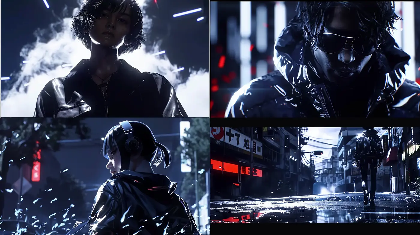 Nighttime Cyberpunk Reverie - Midjourney sref style