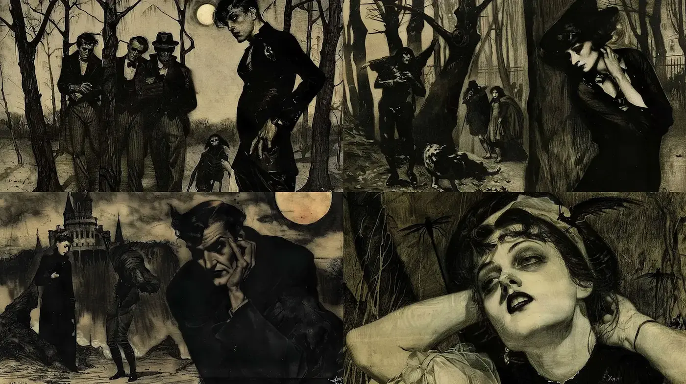 A Hauntingly Atmospheric Journey Through Vintage Aesthetics - Midjourney sref style