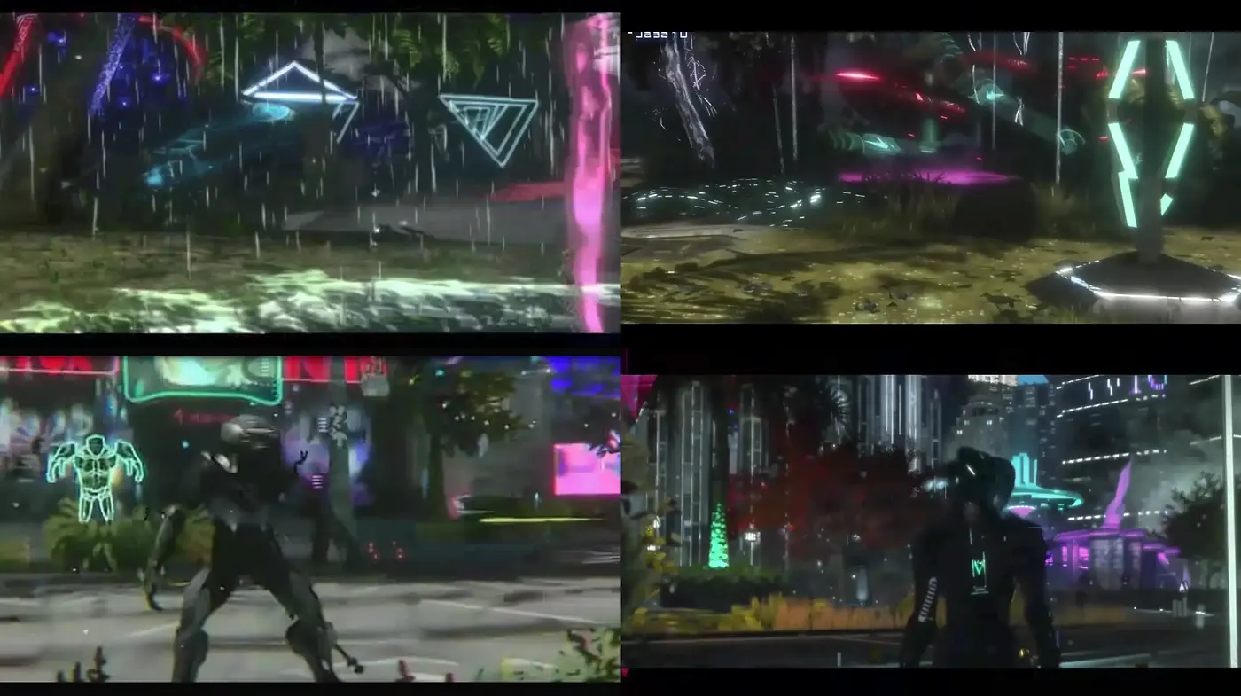 Neon-Infused Cybernetic Dreamscape with Rain-Slick Atmosphere - Midjourney sref style