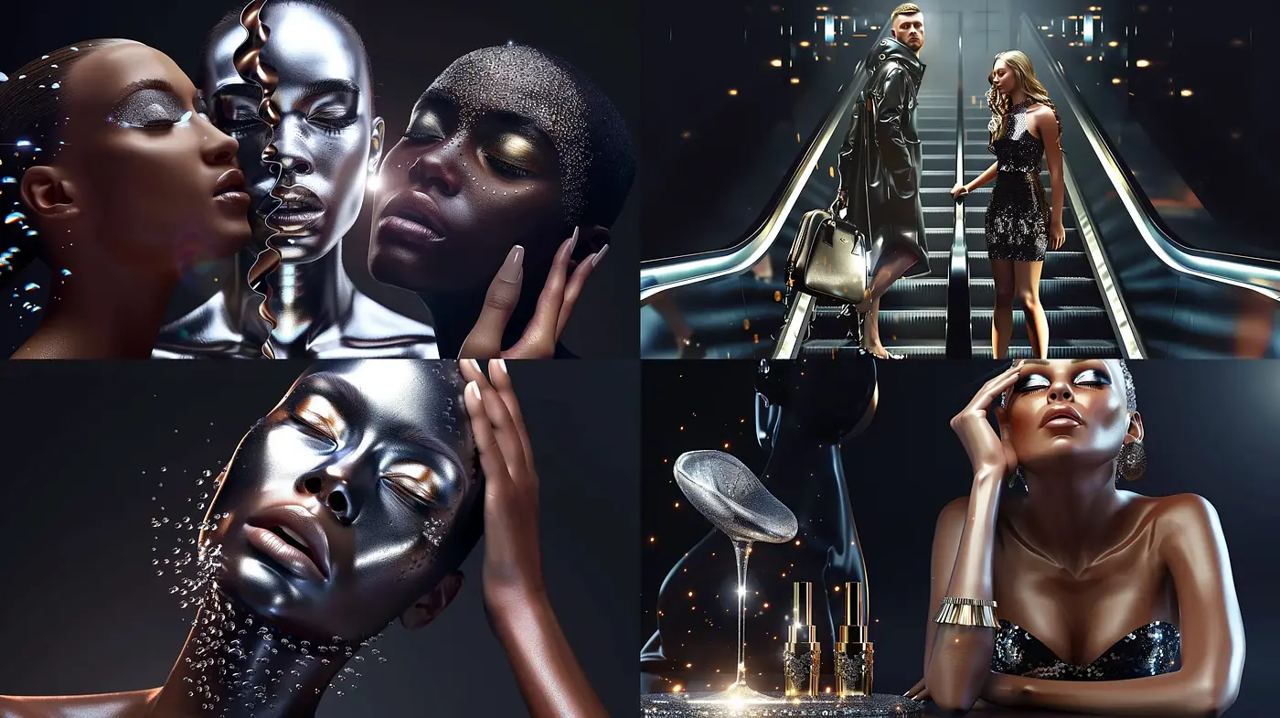 Futuristic Sheen and Elegance: An Interpretation of Contemporary Gloss - Midjourney sref style