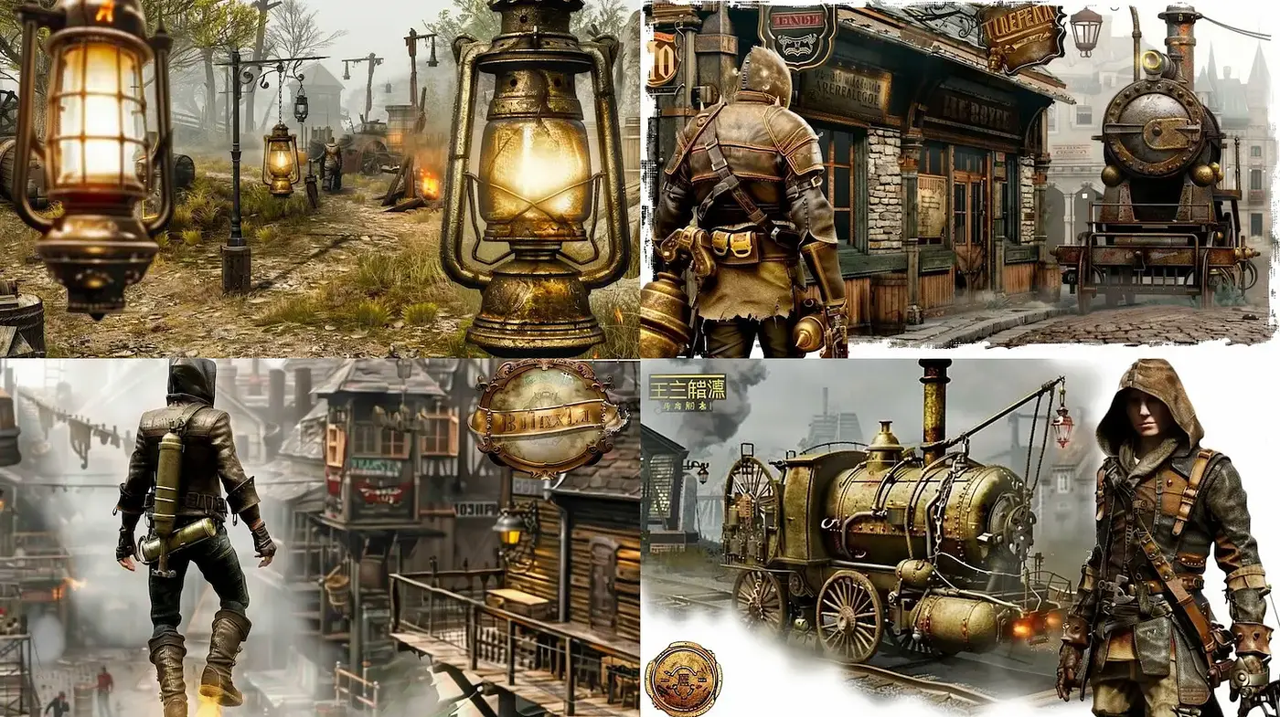 Steampunk Aesthetic with a Nostalgic and Gritty Atmosphere - Midjourney sref style