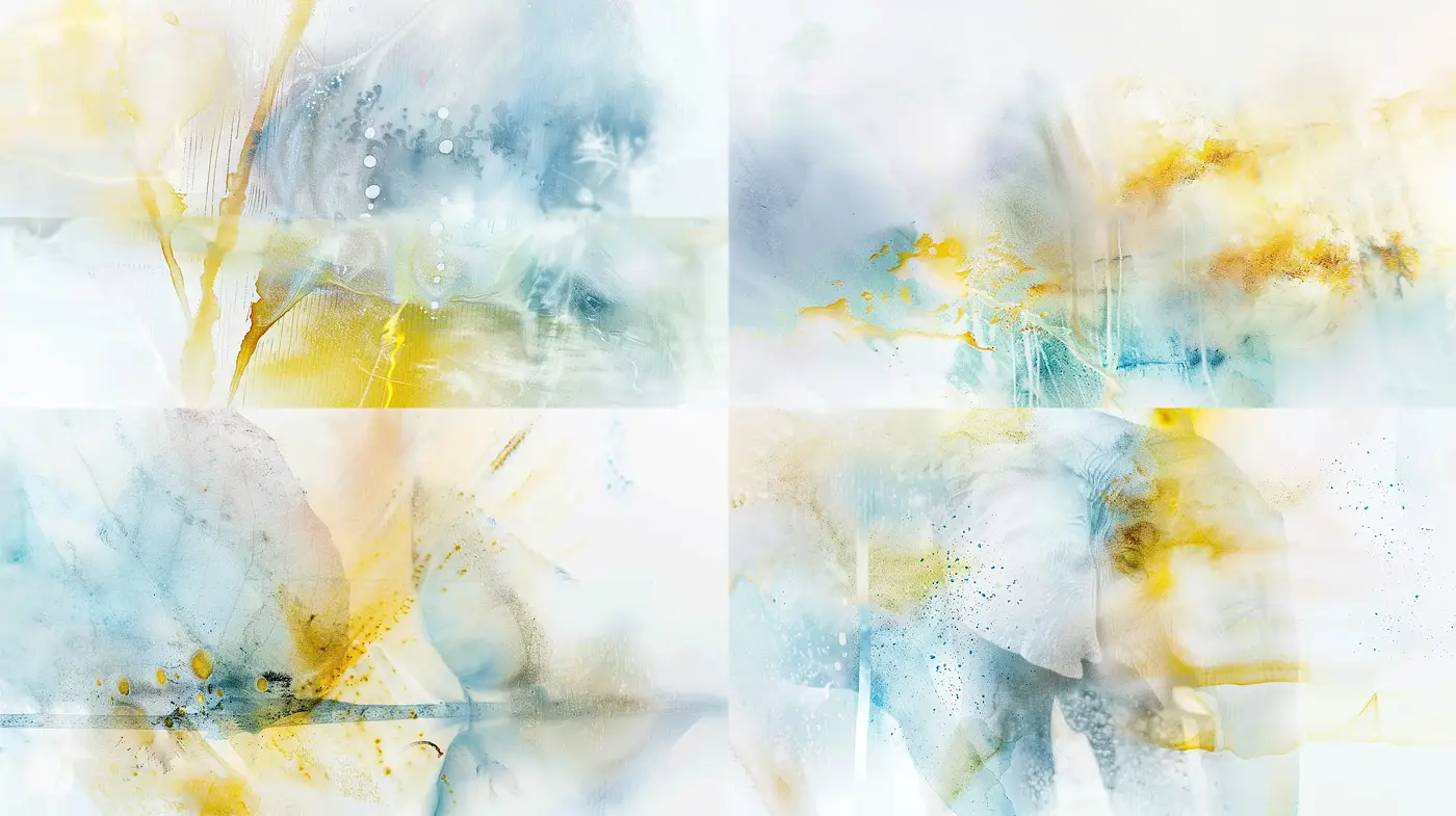 Ethereal Brushstrokes and Delicate Color Fusion - Midjourney sref style