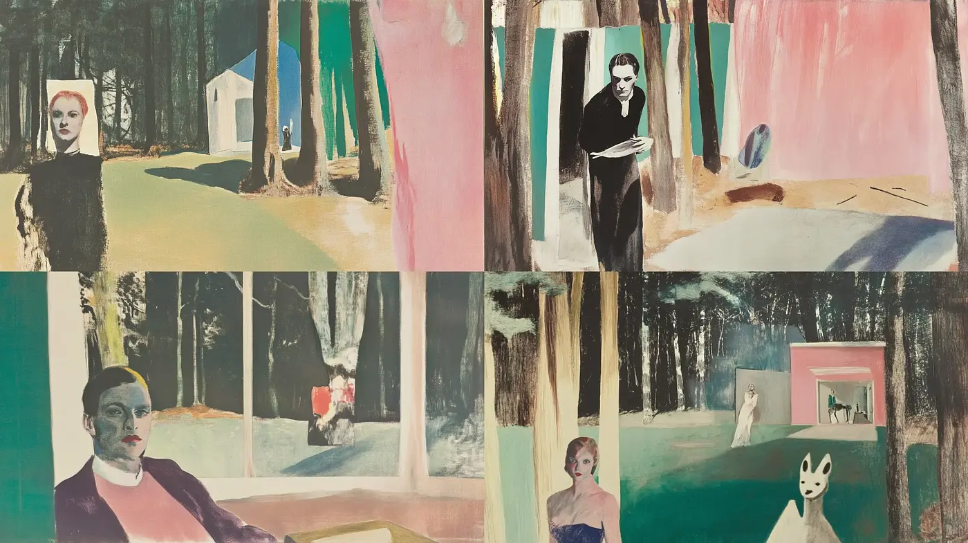 Enigmatic Pastel Dreamscapes with Surreal Overtones - Midjourney sref style