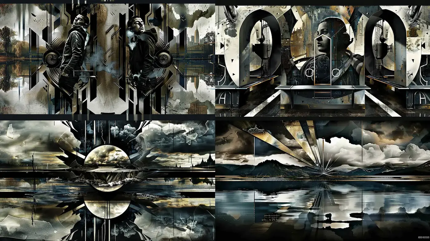Futuristic and Surreal Aesthetic with Intricate Textures and Dramatic Lighting - Midjourney sref style