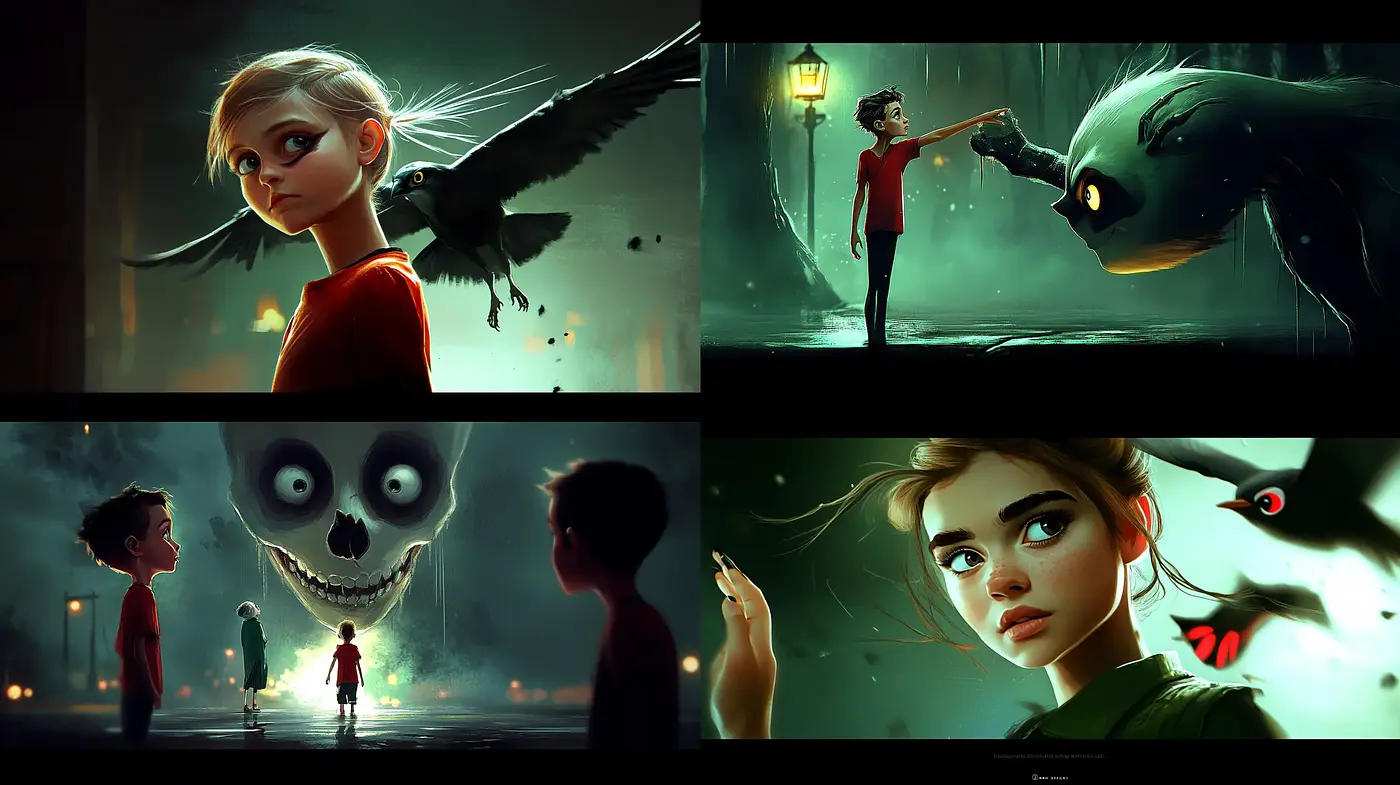 Enigmatic Twilight: An Atmospheric Fusion of Surrealism and Digital Art - Midjourney sref style