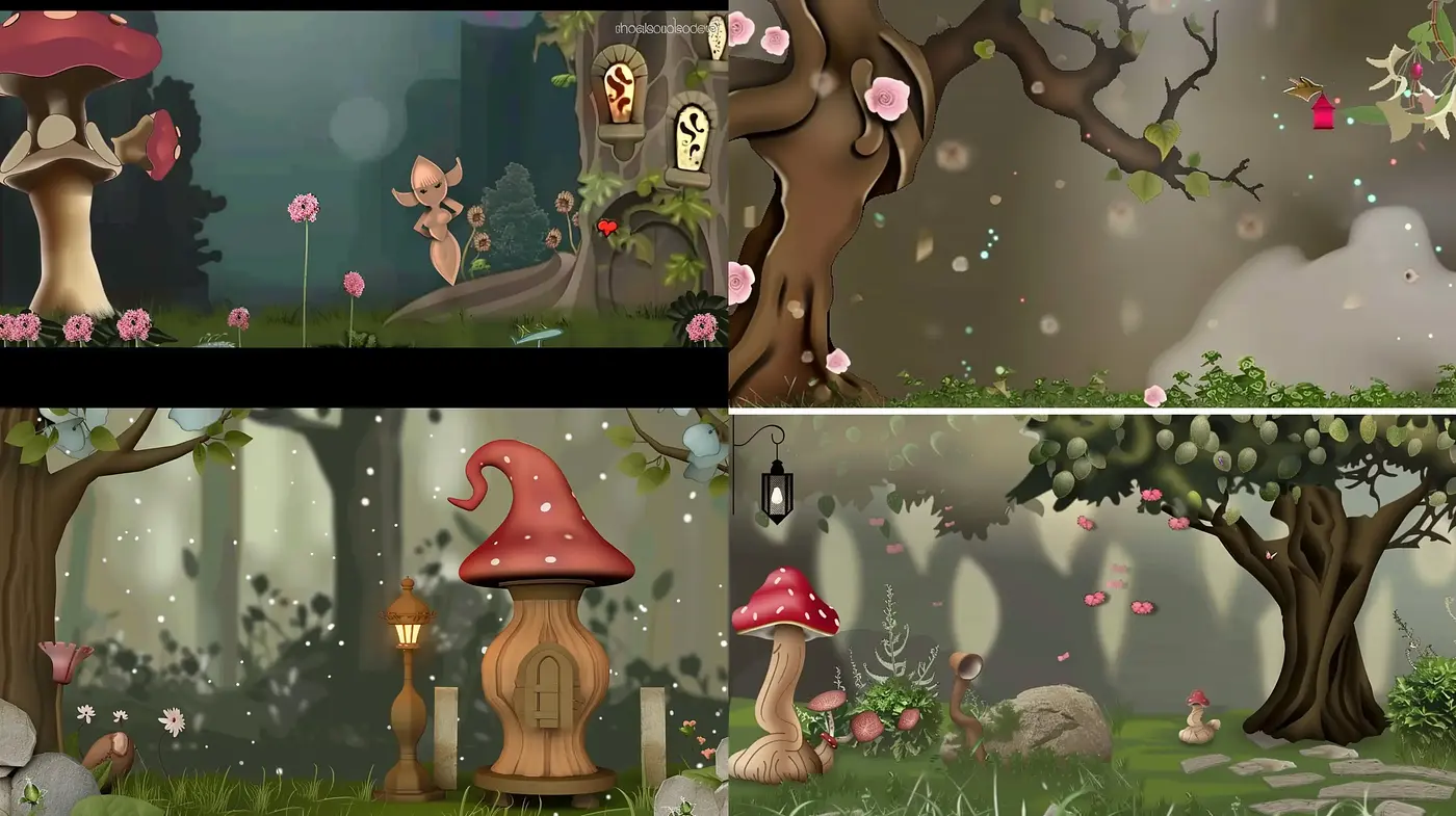 Enchanted Forest Whimsy: A Cohesive Blend of Storybook Charm and Soft Surrealism - Midjourney sref style