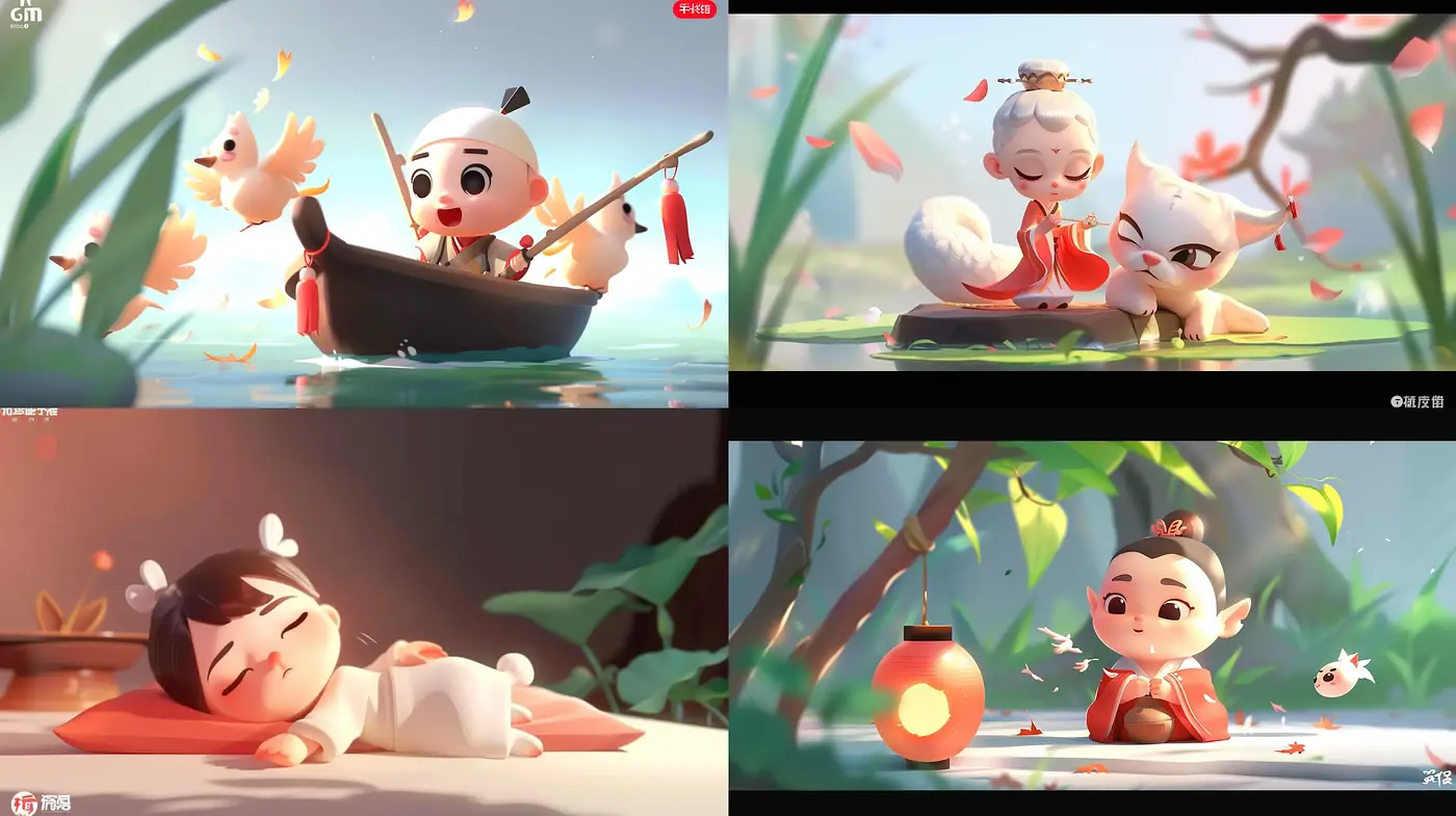 Enchanting Storybook Illustrations with a Heartwarming Glow - Midjourney sref style