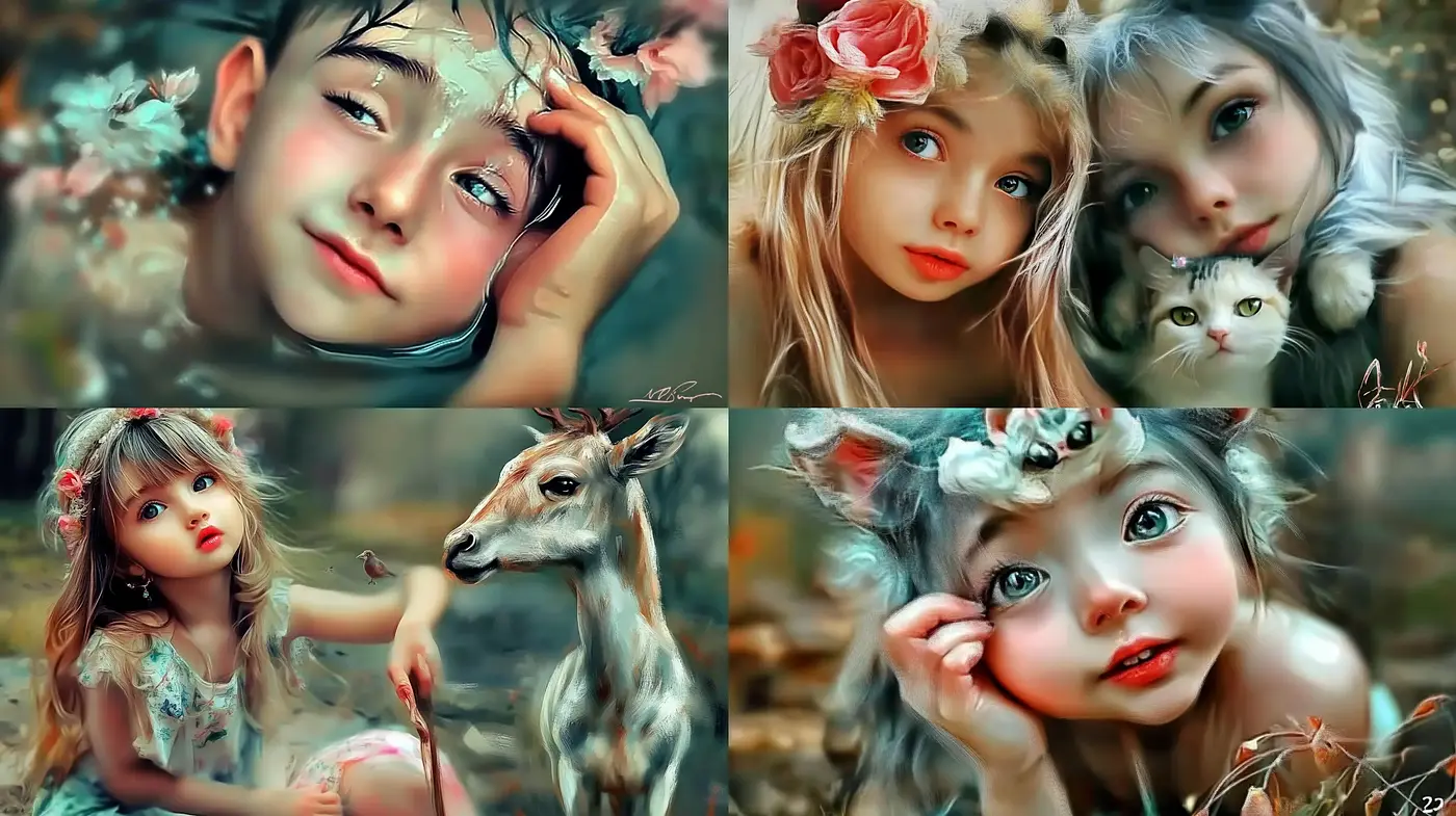 Enchanted Storybook Illustration with Surreal Overtones - Midjourney sref style