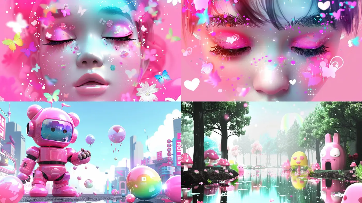 Synthetic Dreamland: A Whimsical Blend of Vibrant Hues and Ethereal Textures - Midjourney sref style
