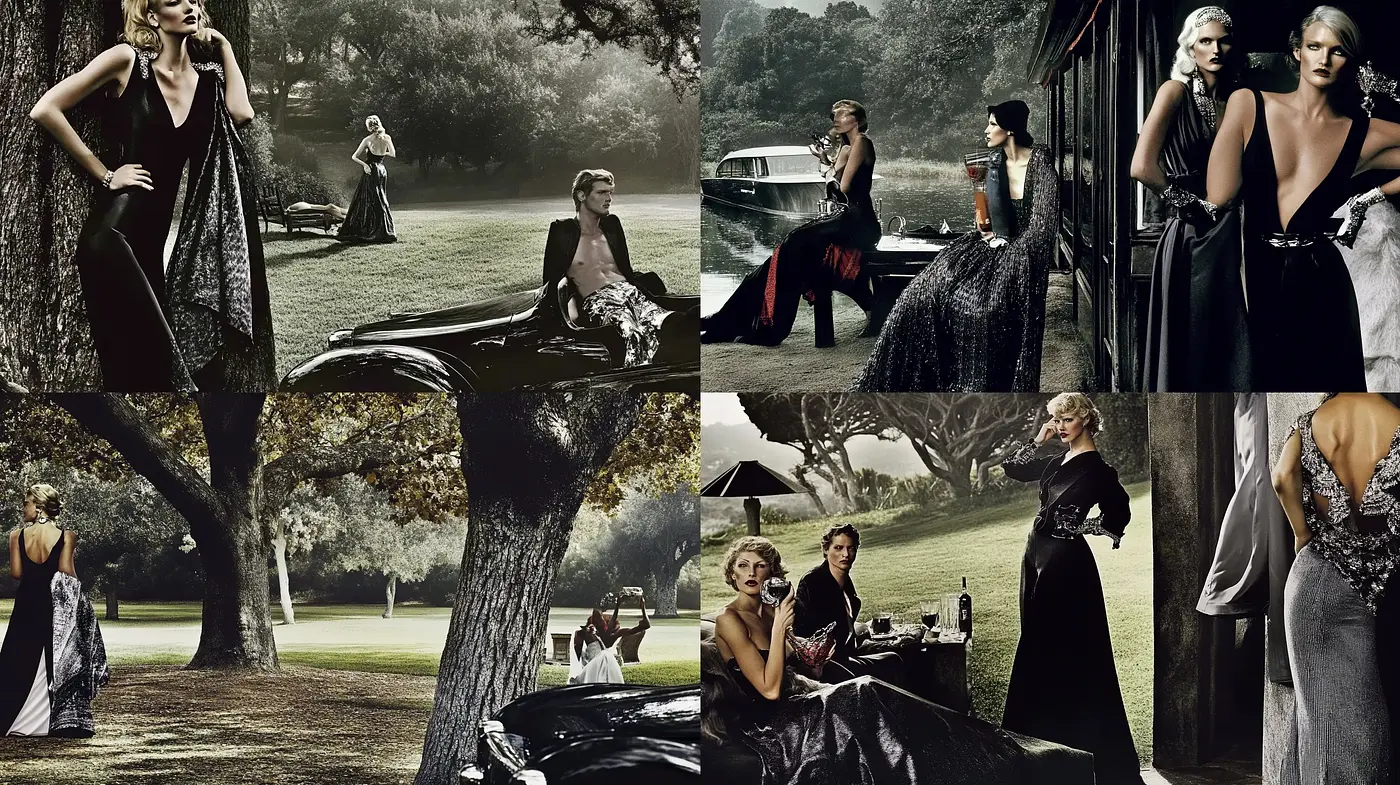 Elegant Timelessness with a Cinematic Monochrome Essence - Midjourney sref style