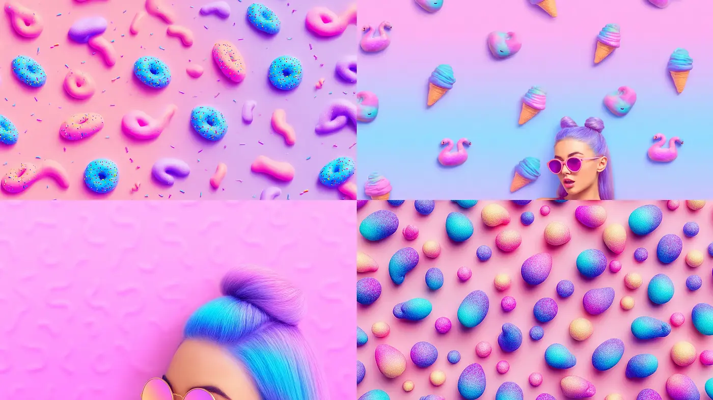 Vibrant and Playful Aesthetic with Consistent Textural Elements - Midjourney sref style