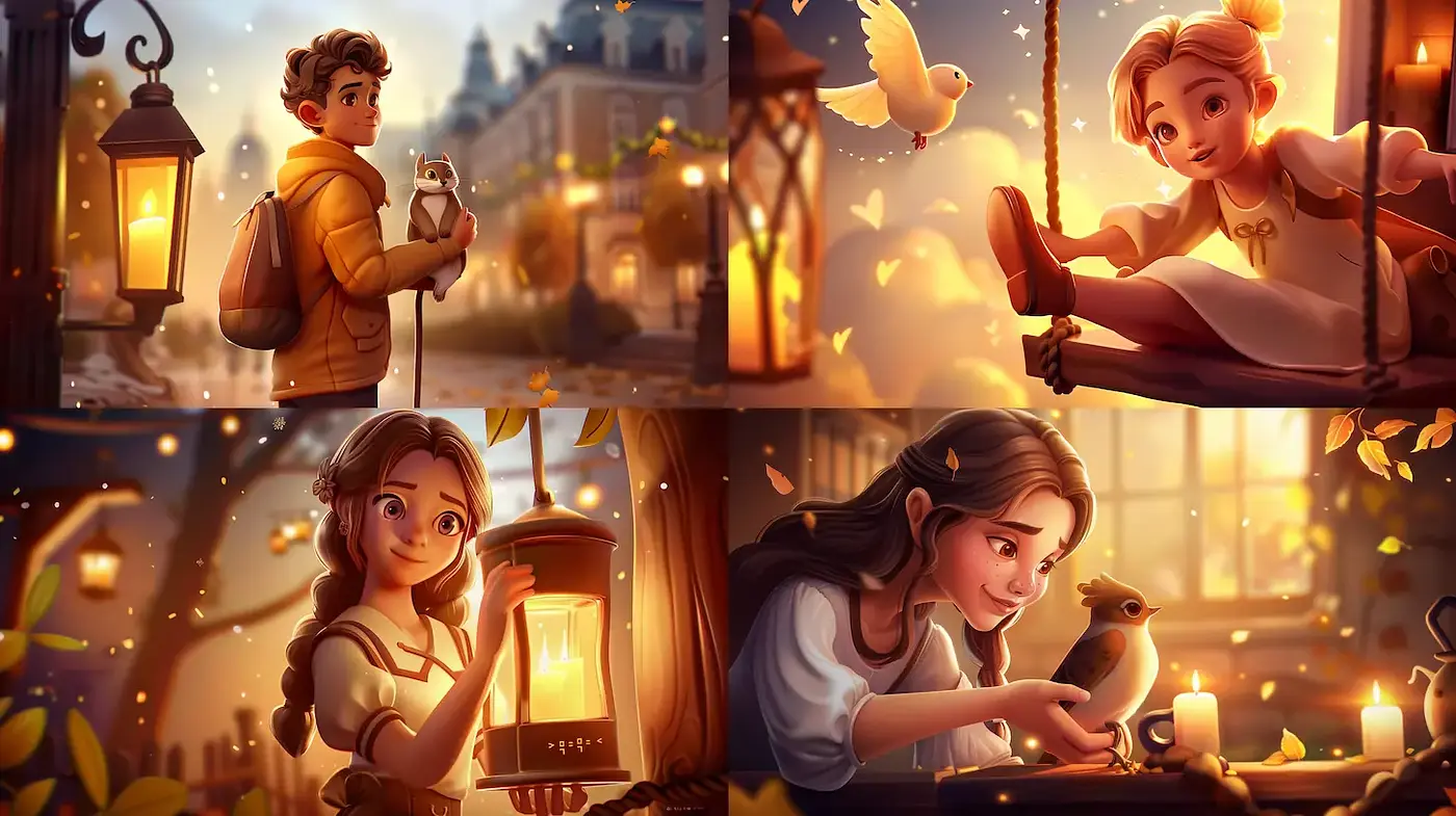 Whimsical and Atmospheric Illustrations with a Touch of Enchantment - Midjourney sref style