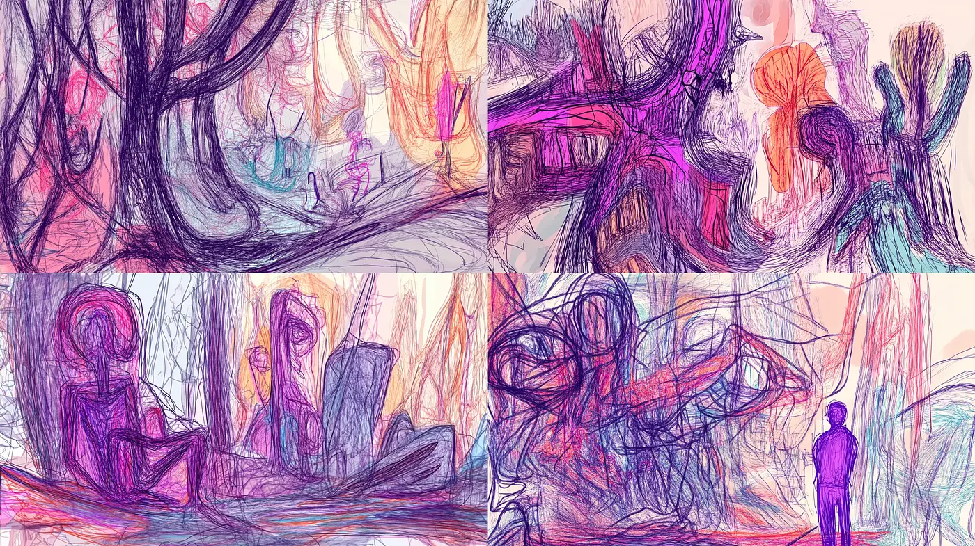 Kaleidoscopic Dreamscape: Fusion of Abstract Expressionism and Digital Art - Midjourney sref style