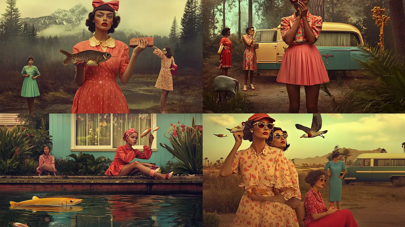 Evocative Timeless Elegance with a Retro Americana Essence - Midjourney sref style