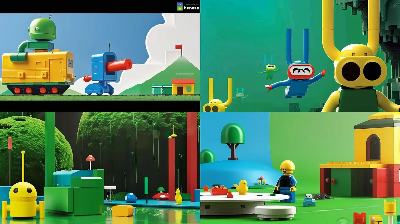 Whimsical Plasticine Dreamscape in Saturated Colors - Midjourney sref style