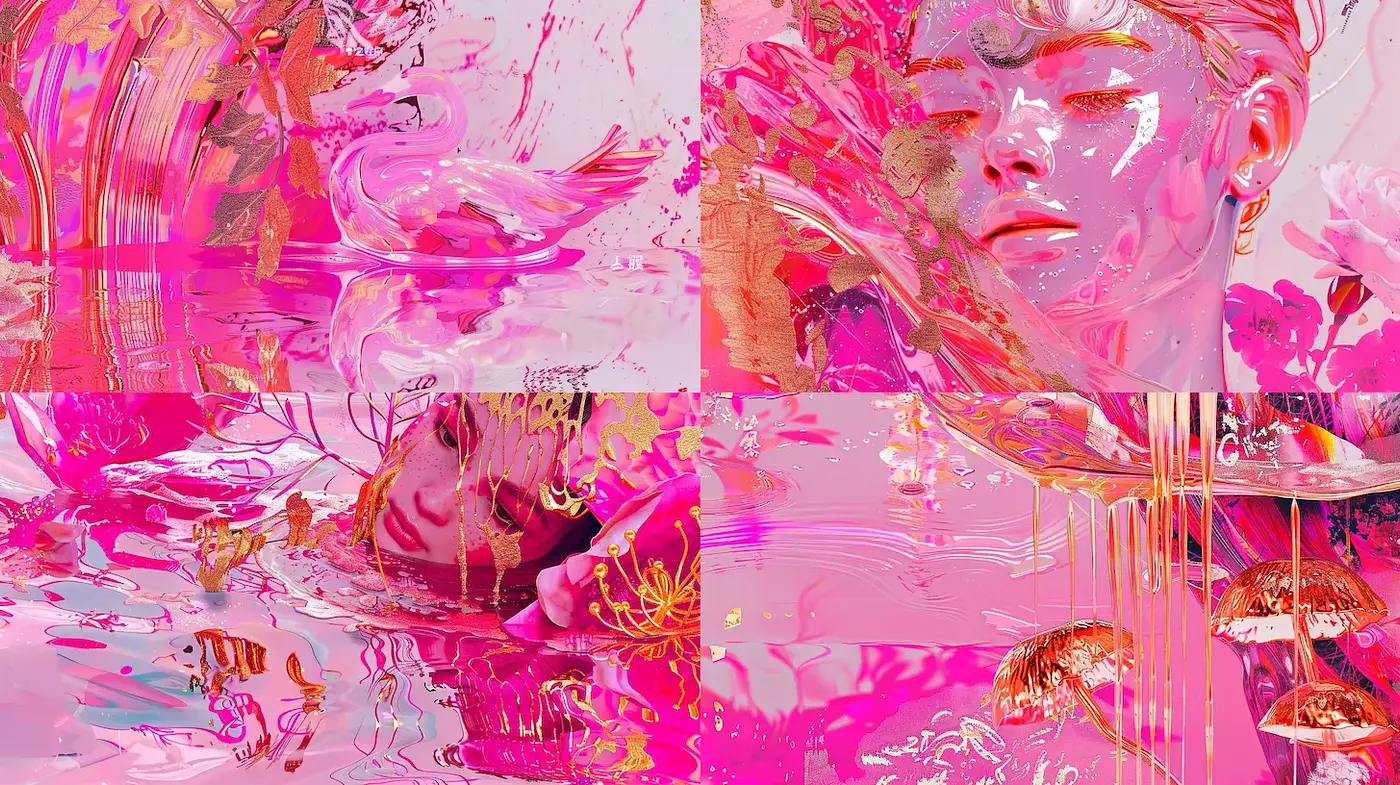 Vivid and ethereal representation of feminine beauty and nature - Midjourney sref style