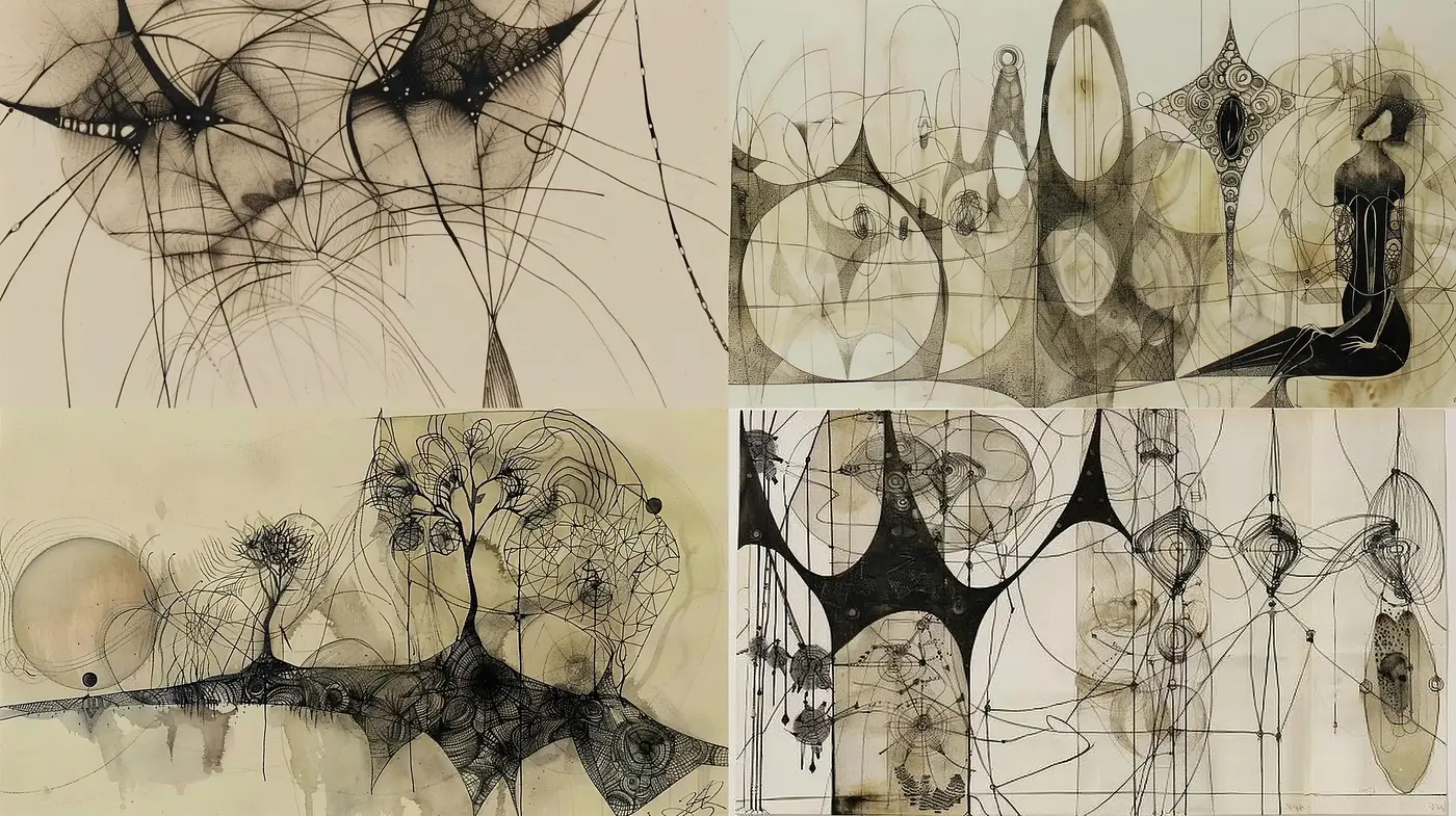 Ethereal Visions of Translucent Complexity - Midjourney sref style