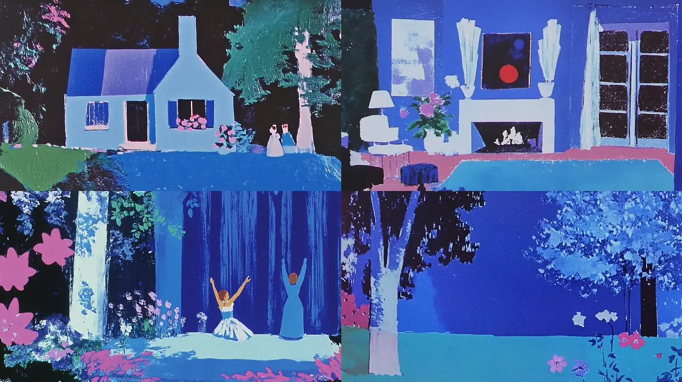 Whimsical Nocturnes: A Vivid Dance of Colors and Textures - Midjourney sref style