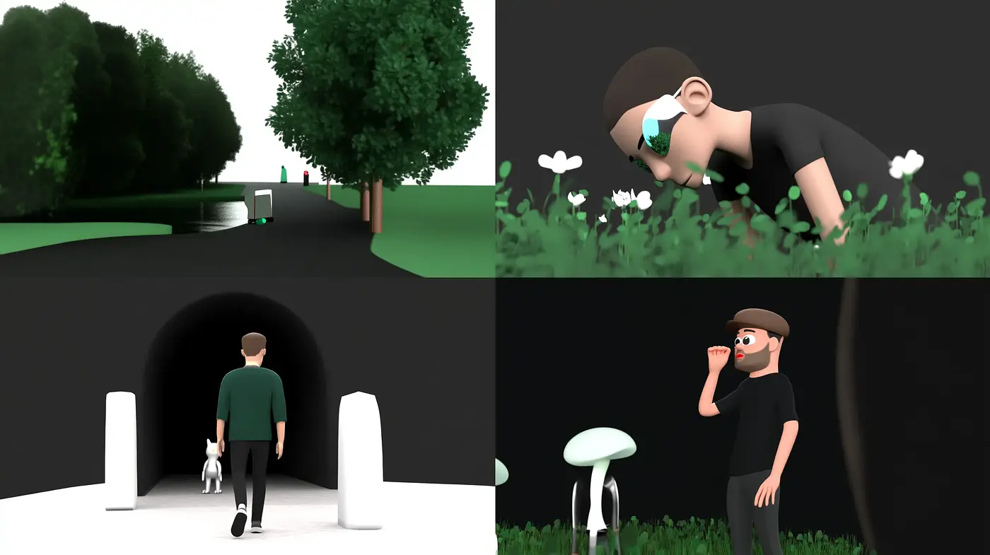 Contemporary Minimalist Vignettes with a Surreal Twist - Midjourney sref style
