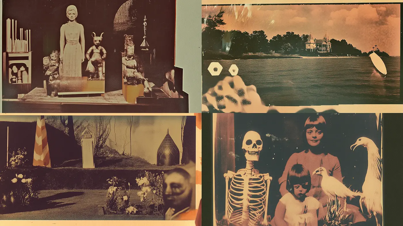 Ephemeral Echoes in Sepia: A Homage to Surreal Nostalgia - Midjourney sref style