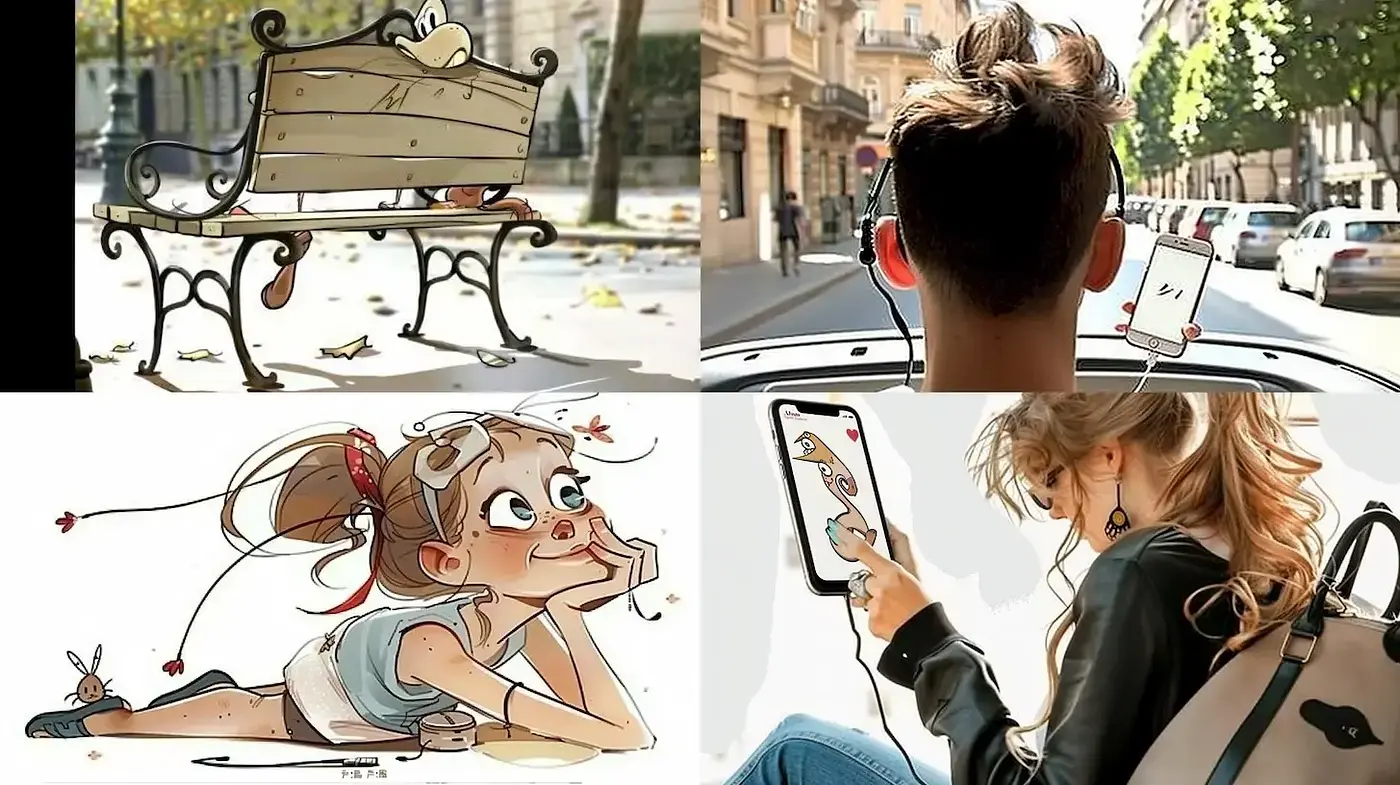 Whimsical and Playful Illustrations with a Modern Touch - Midjourney sref style