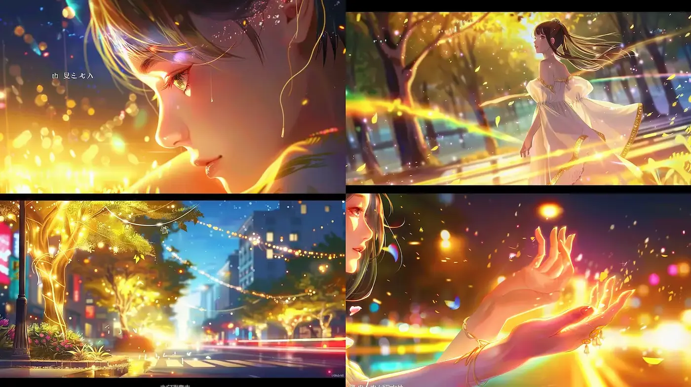 Luminous Urban Dreamscape with Ethereal Elements - Midjourney sref style