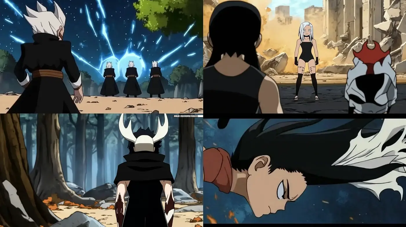 Dynamic Anime-Inspired Visuals with Consistent Character Design and Natural Backdrops - Midjourney sref style