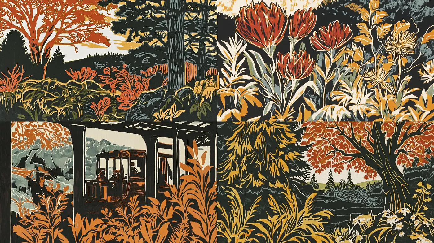 Autumnal Serenity in Stylized Botanical Illustration - Midjourney sref style