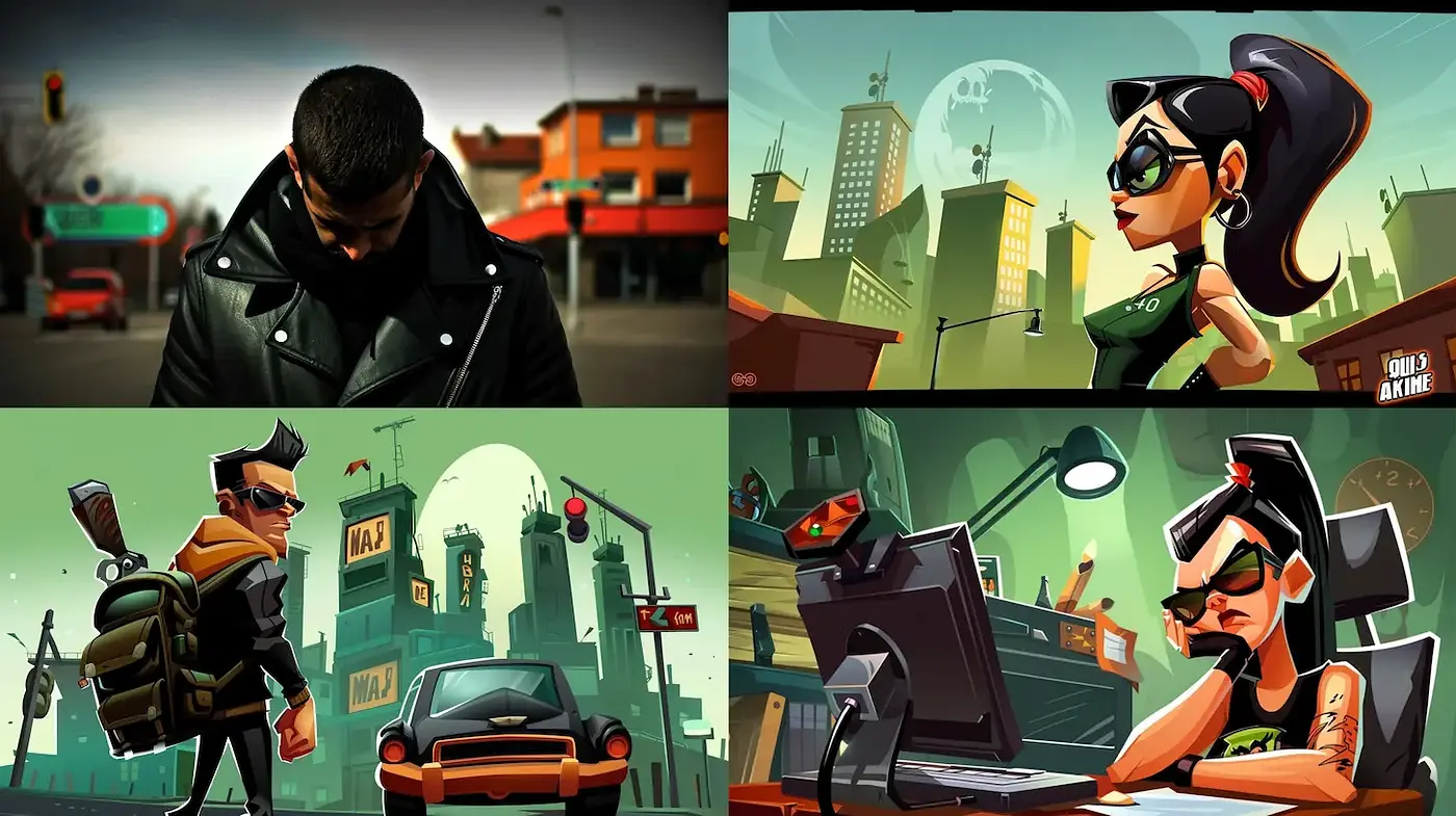 Vibrant, urban-inspired digital artistry with a comic flair - Midjourney sref style