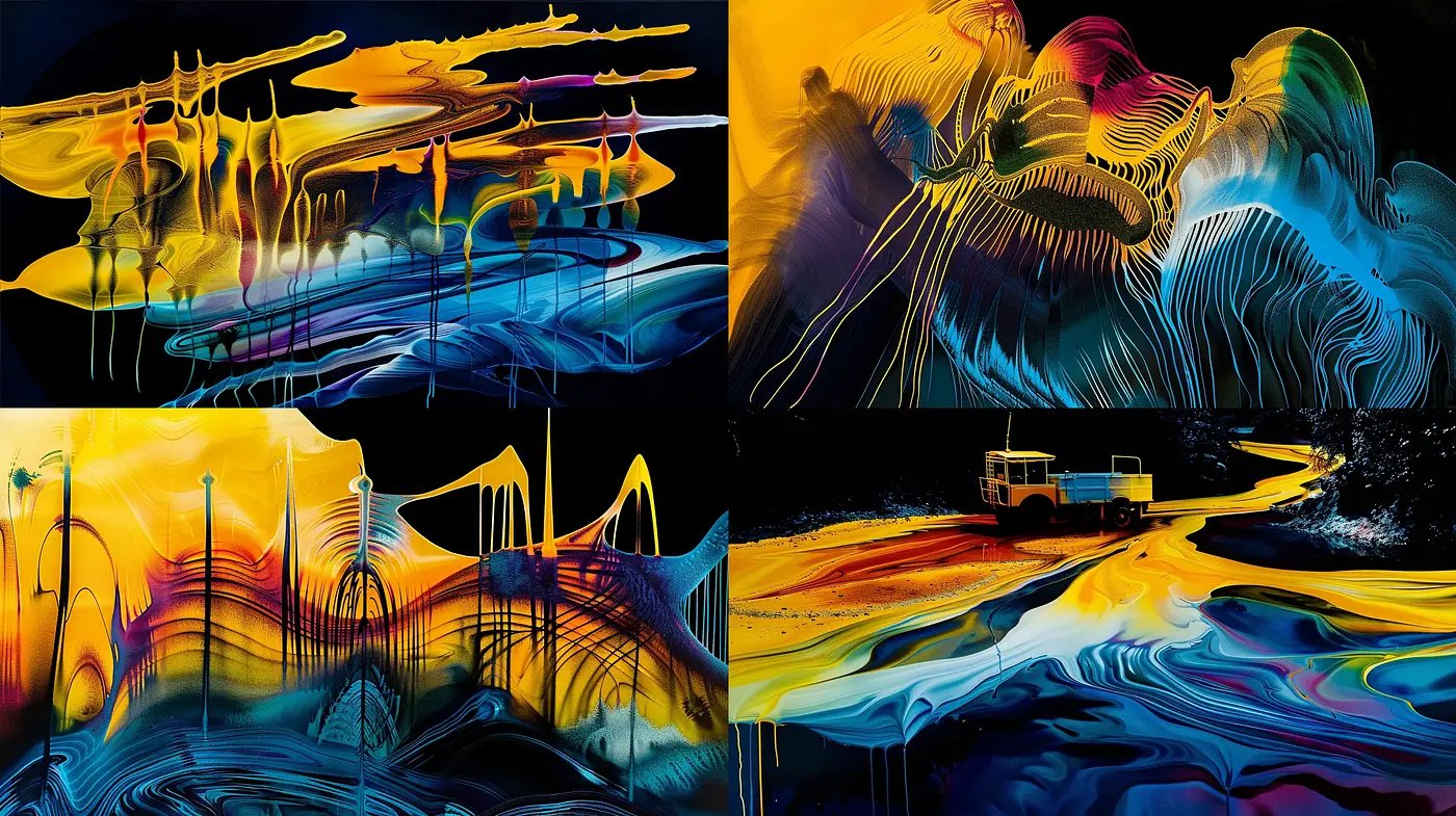 Luminous Synesthetic Waves - Midjourney sref style