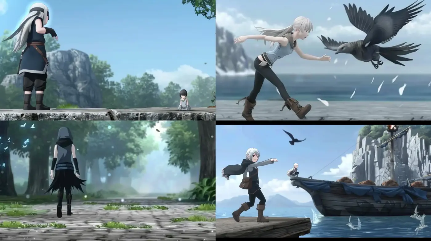 Ethereal Anime-Inspired Vistas with Muted Palettes - Midjourney sref style