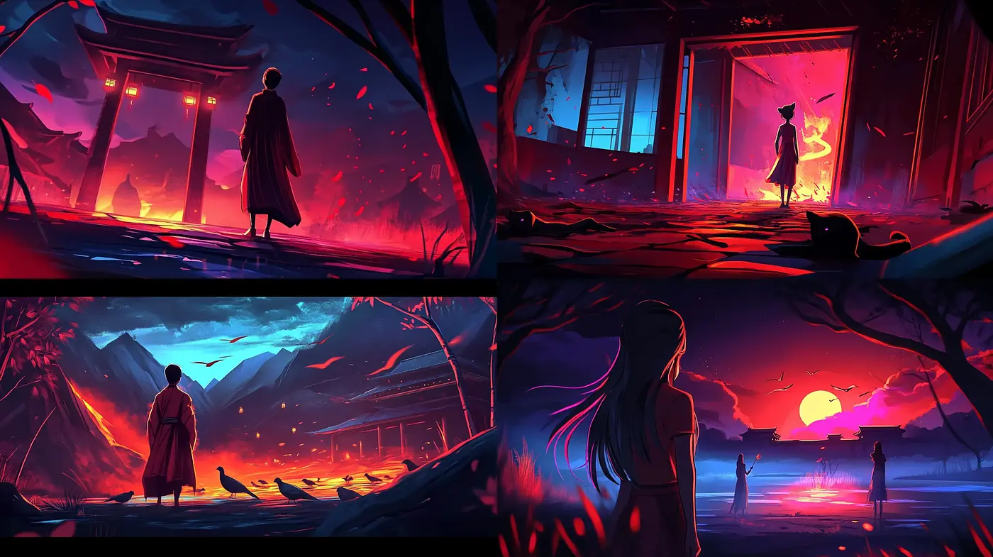 Ethereal Twilight Hues in Surreal Settings - Midjourney sref style