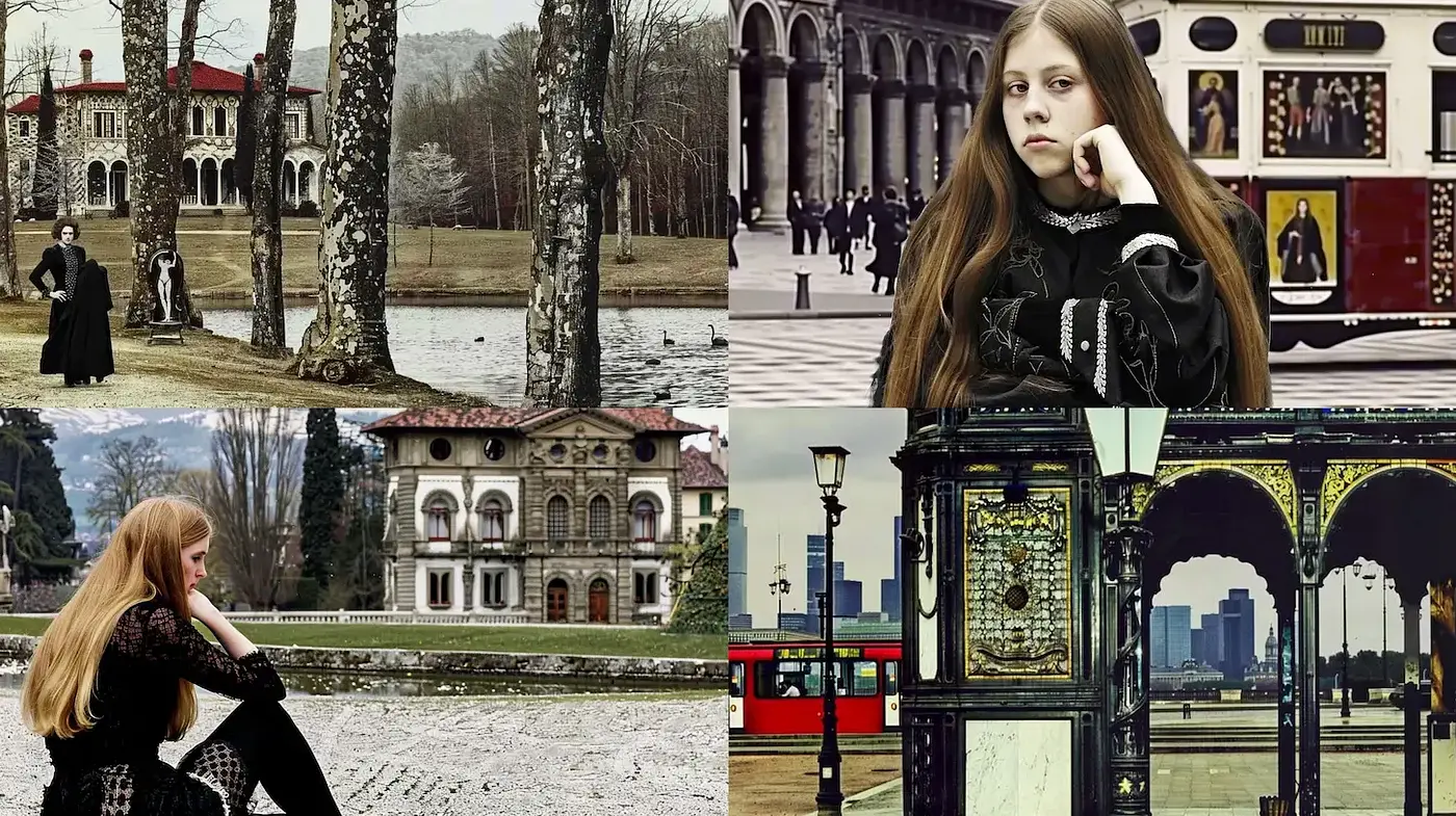 Melancholic Elegance with a Vintage Flair - Midjourney sref style