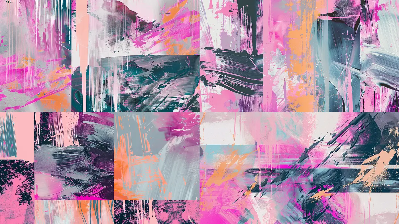 Abstract Expressionist Fusion with a Contemporary Digital Twist - Midjourney sref style