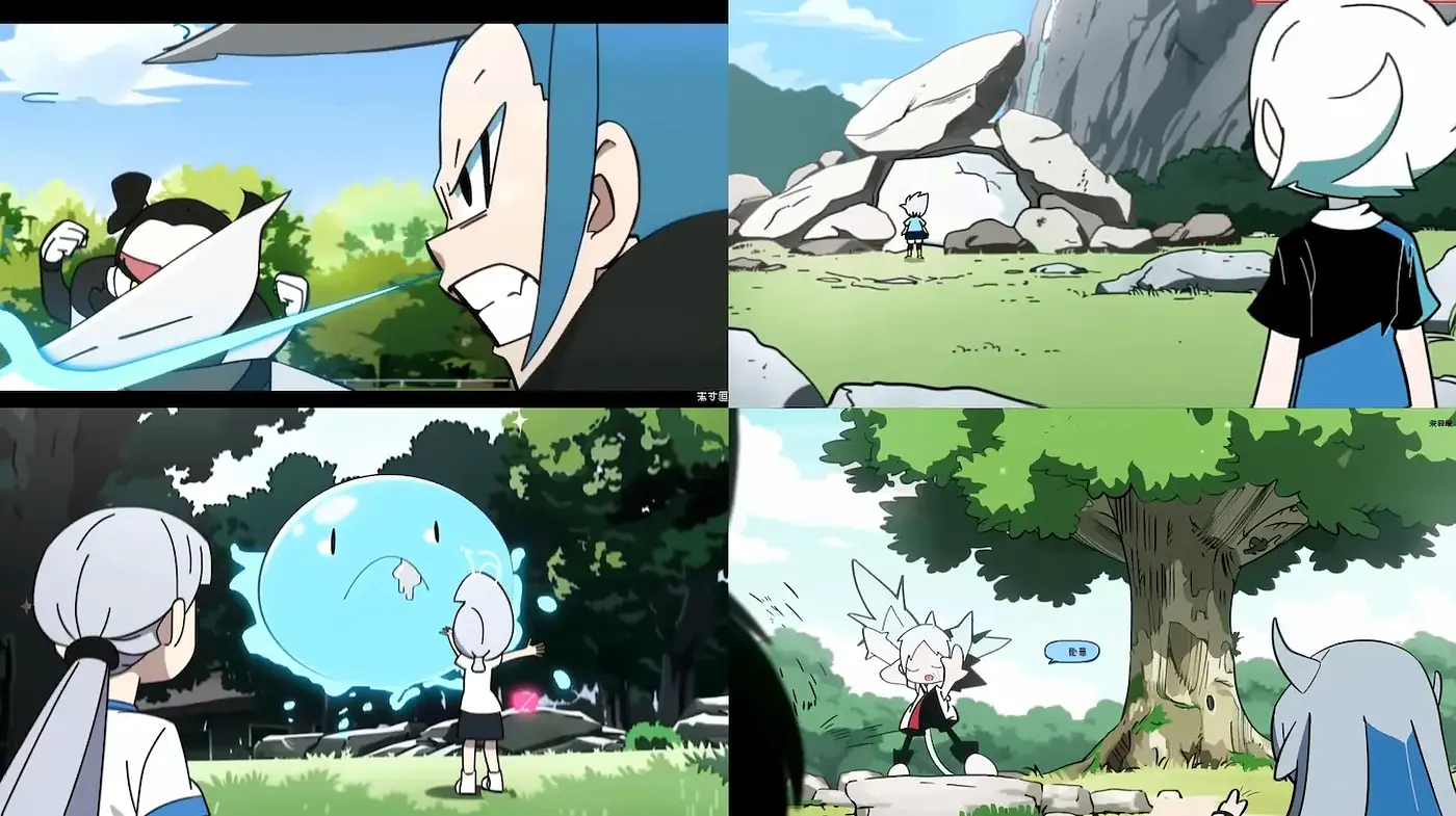 Vibrant Animated Exploration with Playful Character Expressions - Midjourney sref style