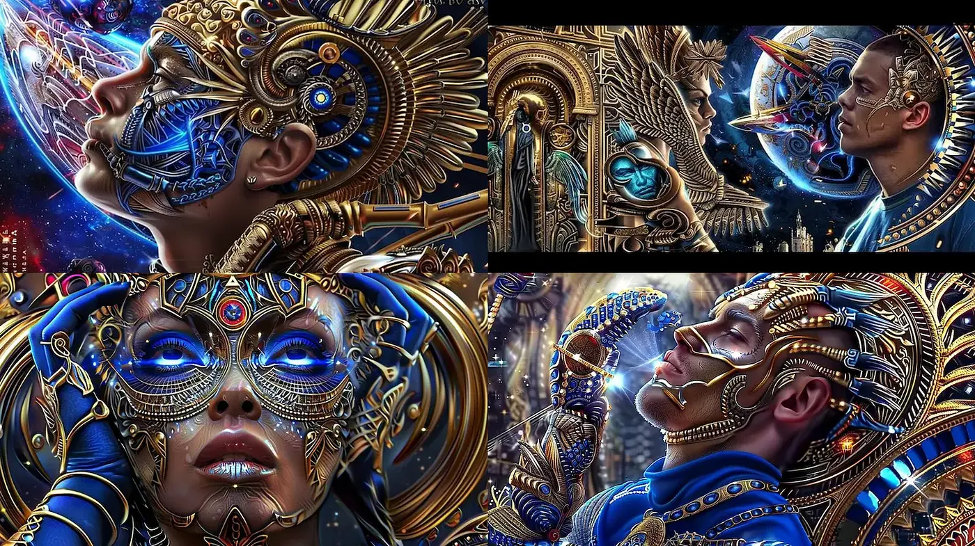 Futuristic and Ornate Aesthetic with Intricate Detailing - Midjourney sref style