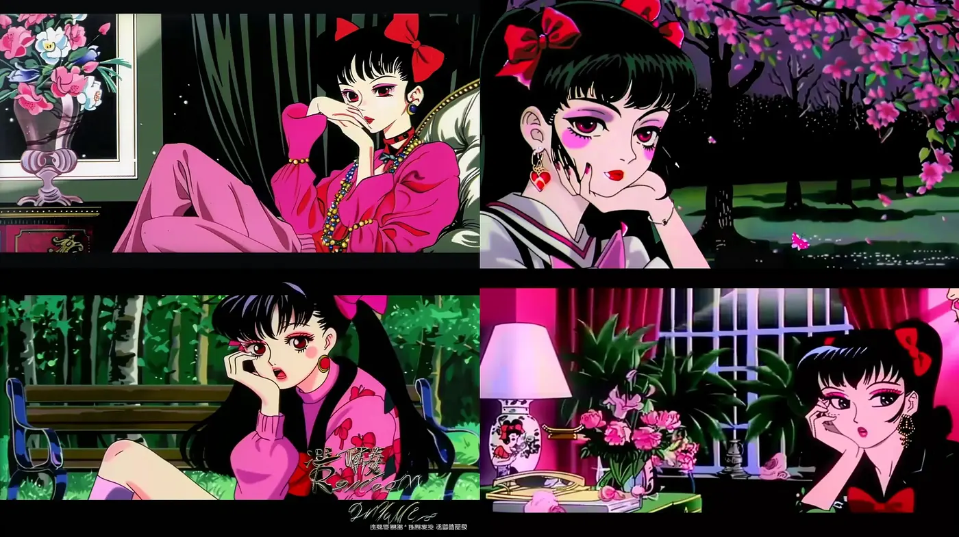 Nostalgic Elegance in a Contemporary Anime Vignette - Midjourney sref style