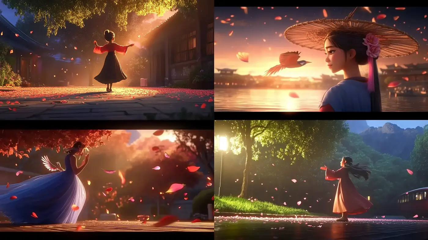 Ethereal Twilight Ambiance in Stylized Animation - Midjourney sref style
