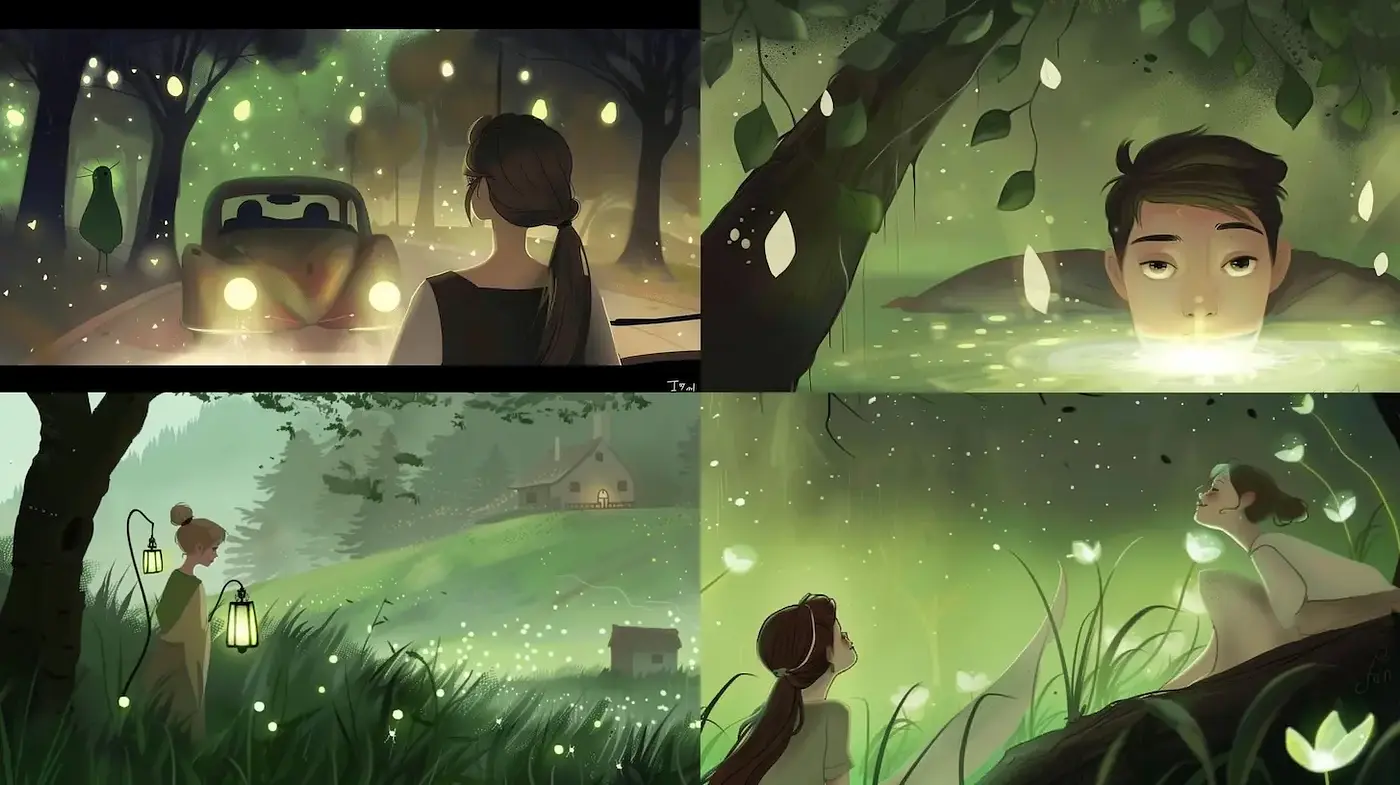 Ethereal and Dreamy Visual Narrative with Soft Reflections - Midjourney sref style