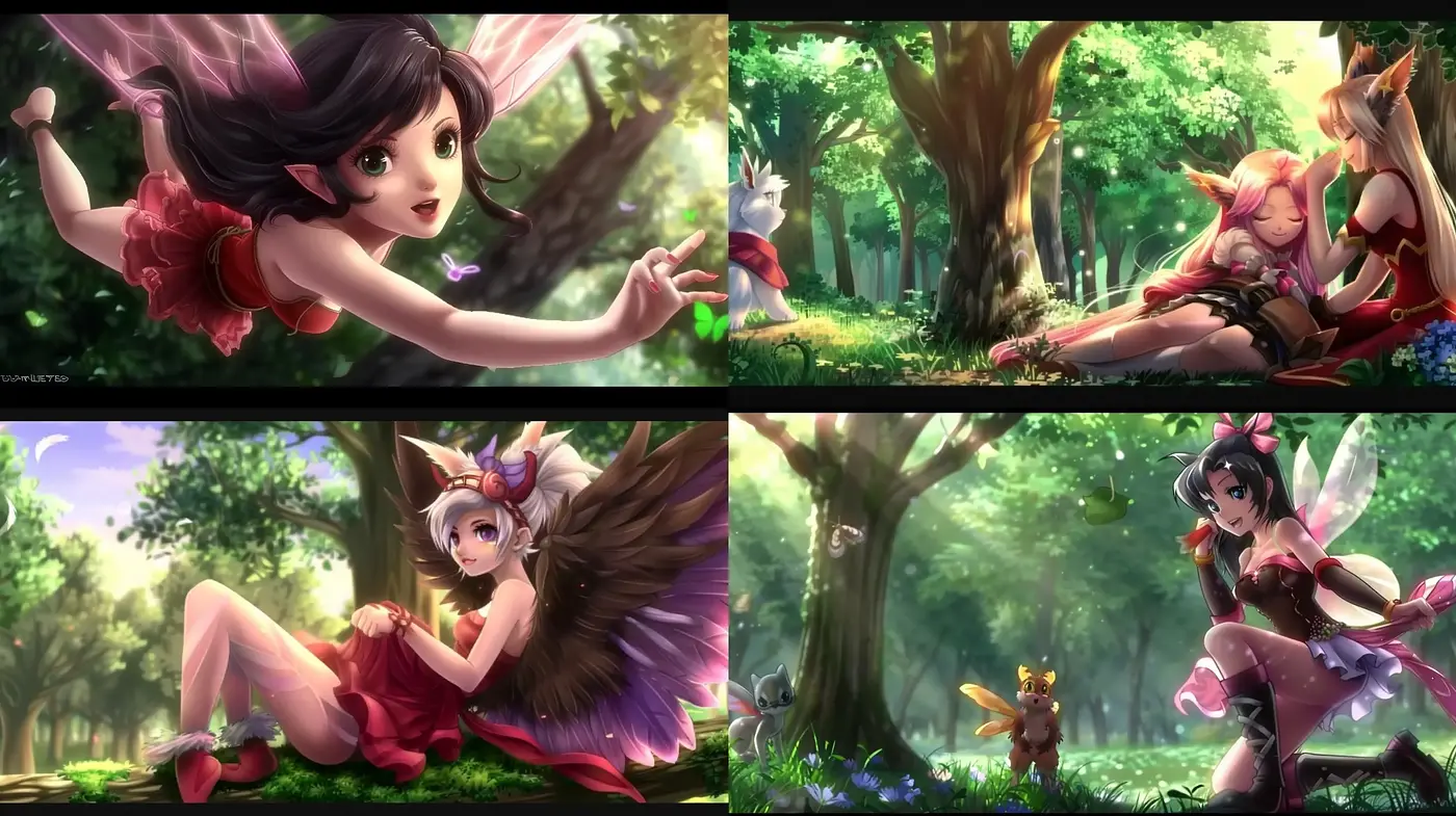 Enchanted Forest Whimsy: An Homage to Anime Magical Realism - Midjourney sref style