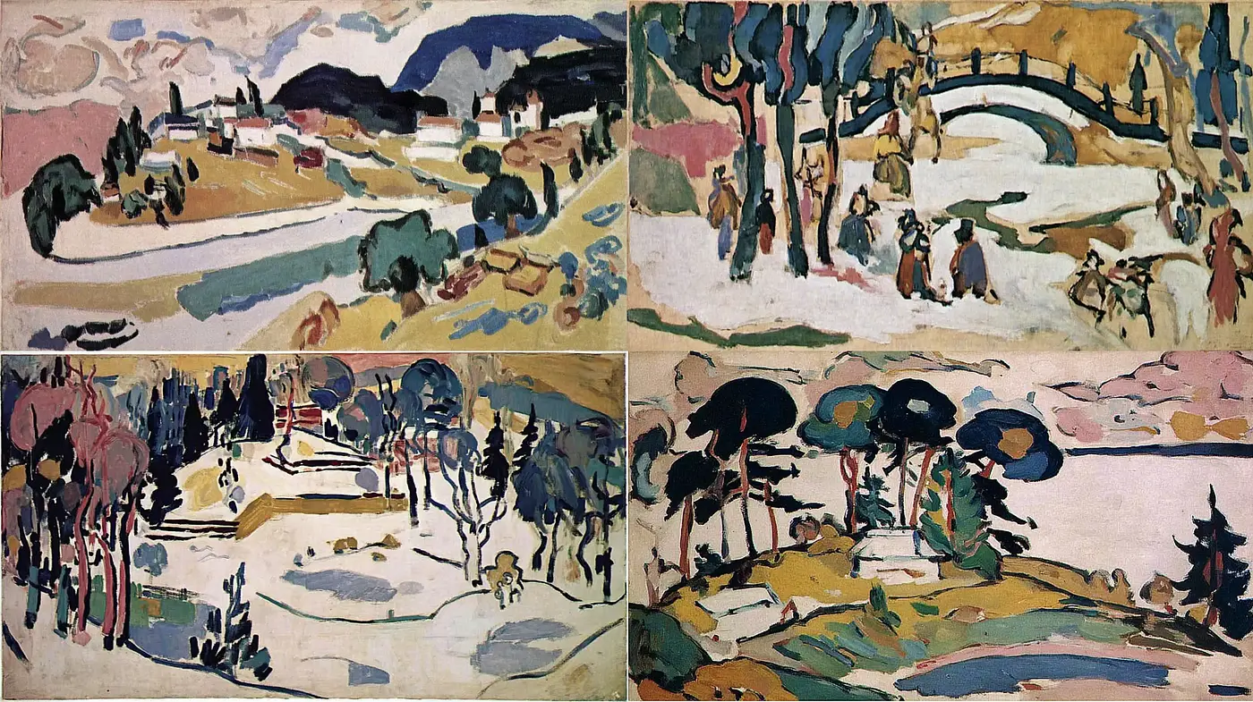 Expressive Landscapes with Abstract Touches - Midjourney sref style