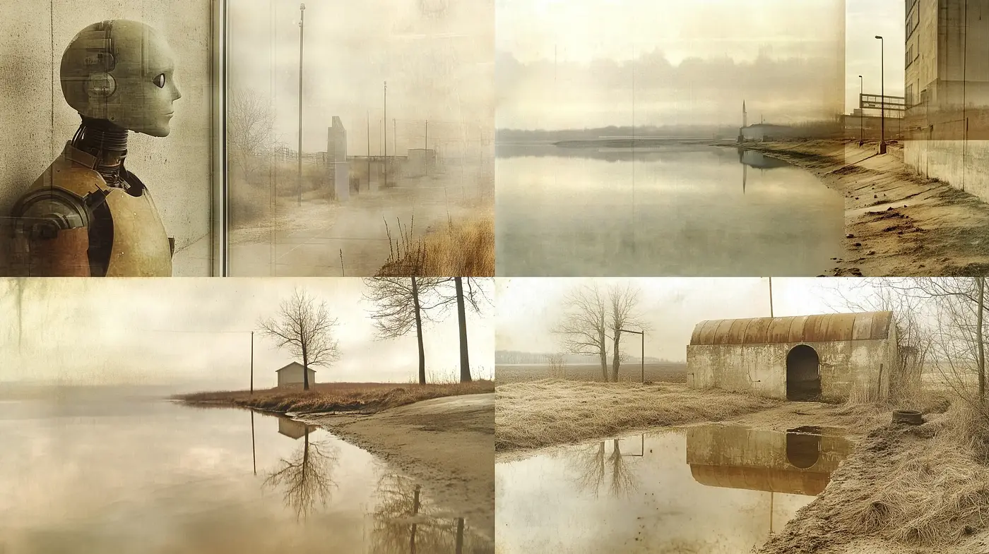 Subdued Elegance of Faded Memories in a Mist-Cloaked Palette - Midjourney sref style