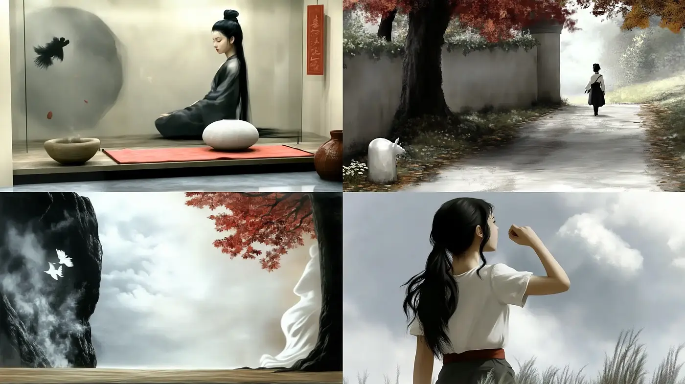 Ephemeral Autumnal Serenity: A Cohesive Digital Painting Collection - Midjourney sref style