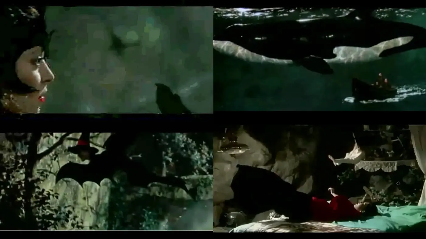 Cinematic Underwater Dreamscape in Deep Emerald and Obsidian Tones - Midjourney sref style