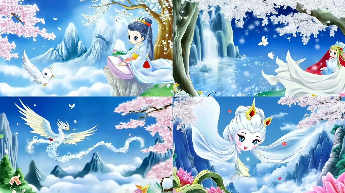 Ethereal Mythical Essence in Surreal Pastel Landscapes - Midjourney sref style