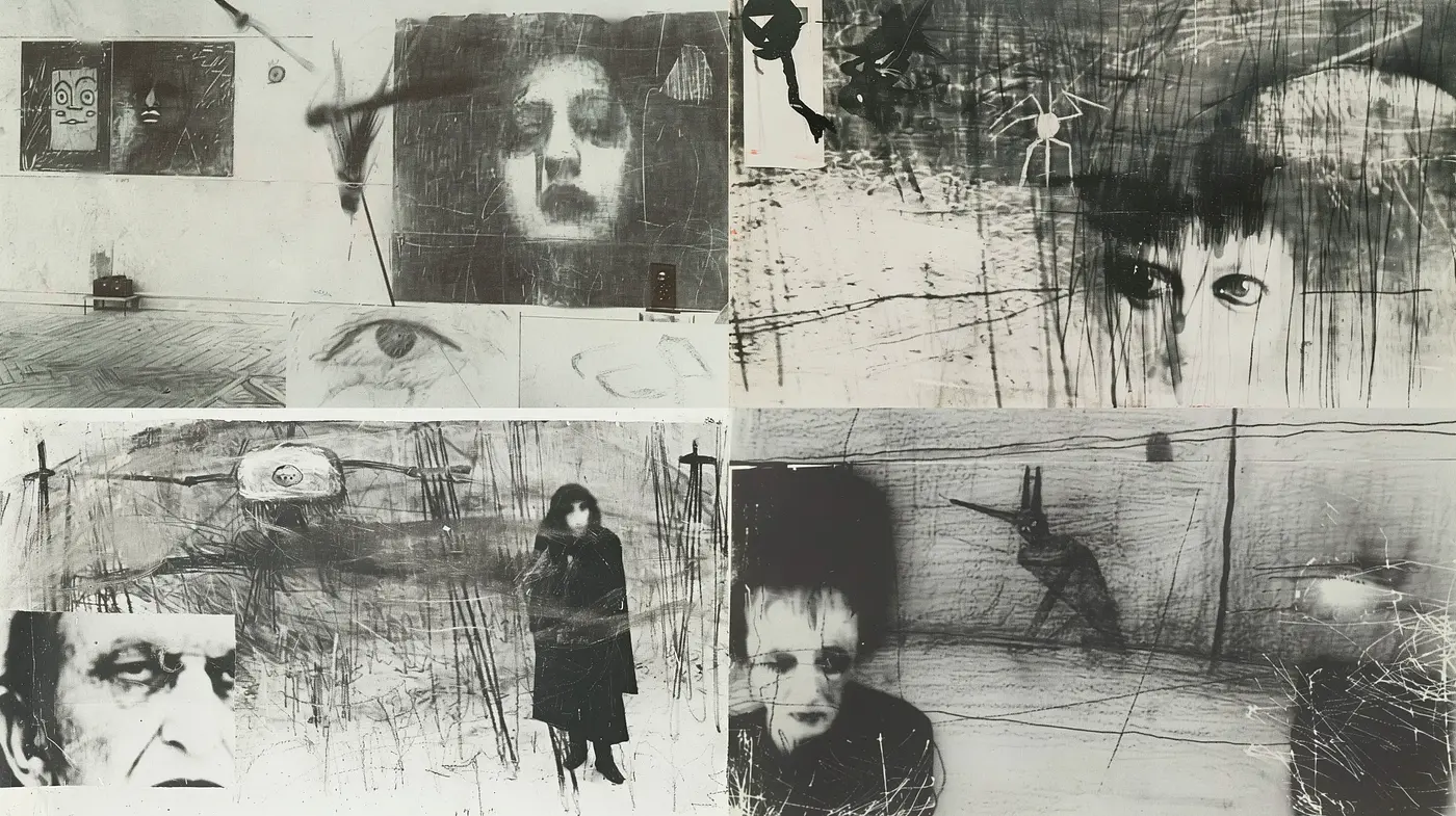 Monochromatic Whispers of Abstract Expressionism - Midjourney sref style