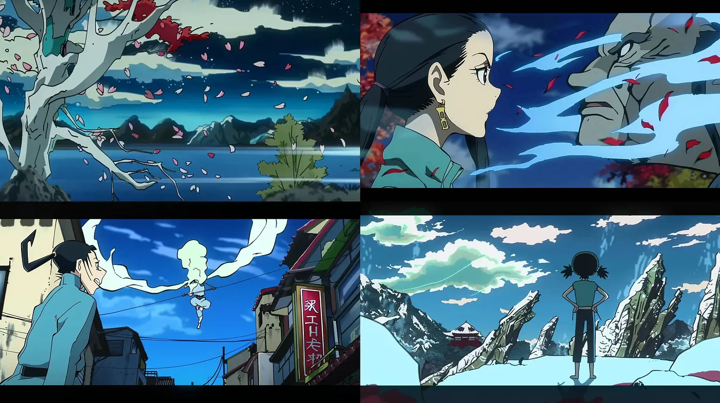 Ethereal Anime-Inspired Dreamscape in Vivid Watercolor Tones - Midjourney sref style