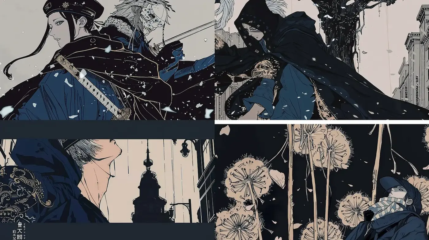 Intricately Styled Illustrations with a Nostalgic Flair Inspired by Japanese Aesthetics - Midjourney sref style