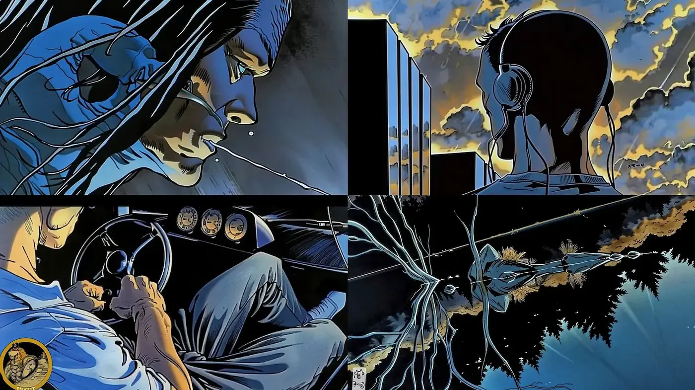 Dynamic and Emotionally Charged Comic Art Style - Midjourney sref style